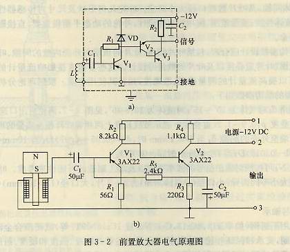 渦輪流量計(jì)前置放大器電氣原理圖